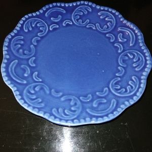 California pottery blue plate.  Great for jewelry!!!